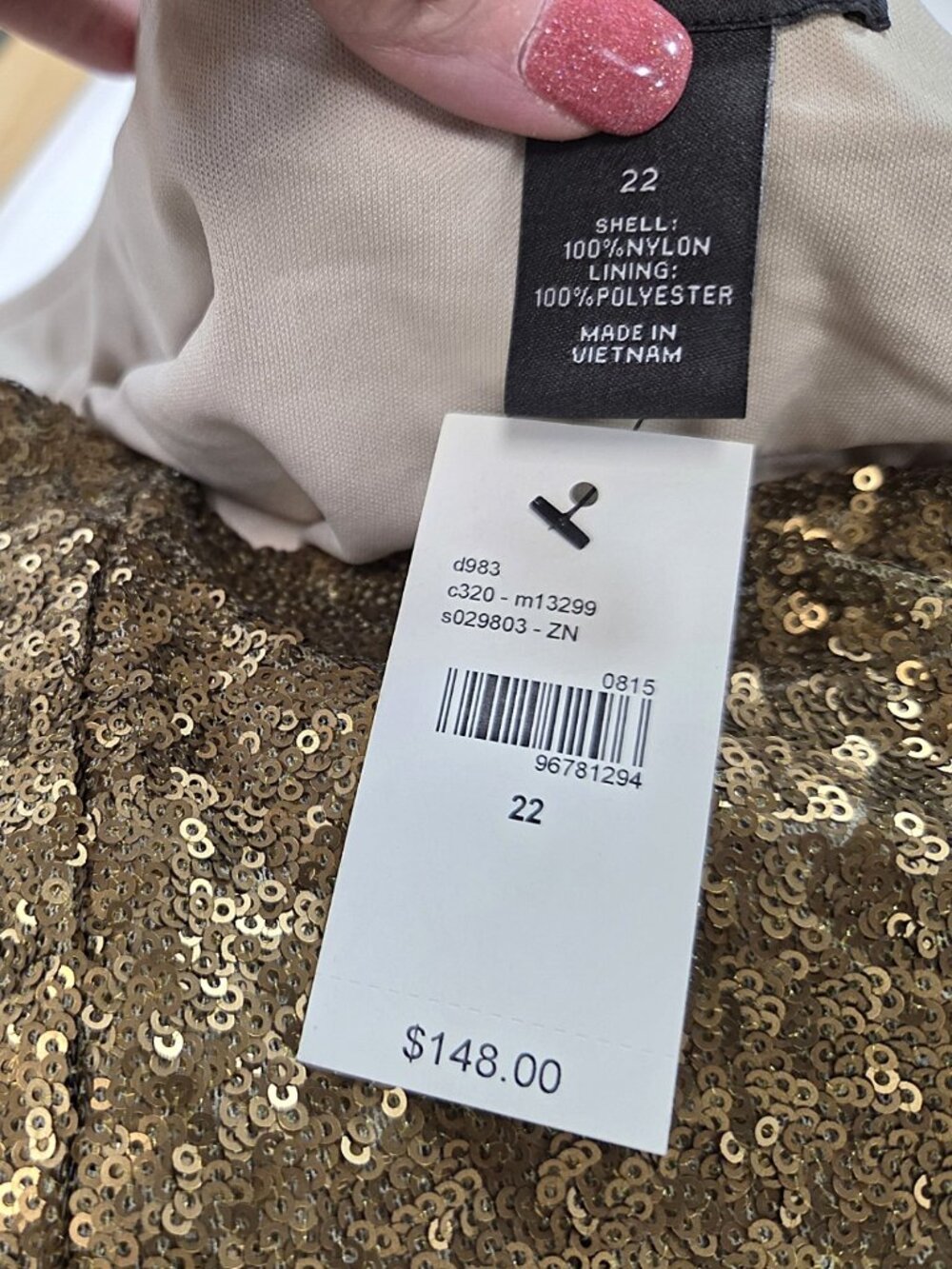 Lane Bryant Holiday Gold Sequined lined Maxi Skirt – Size 22  NWT! - Picture 9 of 10